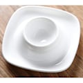 Miniatyrbild 4 av 4: *Vita porslin äggkopp set om 6 ägg hållare, elegant 6 stycken Cer*