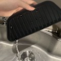 Miniatyrbild 2 av 4: Kylskåpsdroppfångare, Skydd för is- och vattendispenser, Spillbricka för kylskåp, Vattenuppsamlare för dränering 2-pack (Rektangulär, Svart)