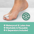 Miniatyrbilde 4 av 5: 8 stk. Tåseparator for overlappende tær, hallux valgus, stortåjustering, støtter og avstandsstykker