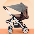 Miniatyrbillede 3 af 6: #Grå Universal Solsejl til Barnevogn Kaleche Solsejl Markise til Bærestol Pram UV 50+ Justerbar Solbeskyttelse Bassinet med Opbevaringspose#