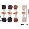 Miniatyrbillede 3 af 5: 8 Par Hornknapper, Træ Pu Læder Hornknapper, Horn Toggle