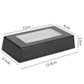 Miniatyrbild 2 av 4: LED Ljusbas, Rektangulär USB Flerfärgad Ljusdisplay Basstativ för Kristallstatyer, Smycken (Svart) --WHBYV