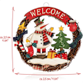 Miniatyrbild 3 av 5: Flätat julkrans - Välkommen dörrkrans för jul - Ch
