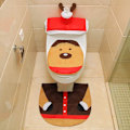 Miniatyrbillede 2 af 4: #3 stk. Julemand Snemænd Toilet Dæksel Gulvmåtte Vævsdæksel#