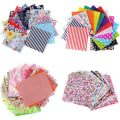 Miniatyrbild 4 av 5: #Patchworktyg 10x10cm färgglad bomullsset tygpaket 60 stycken#