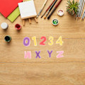Miniatyrbillede 2 af 4: 1 Sæt A-Z Bogstaver Svampestempel Værktøj Graffiti Maleri Svamp 0-9 Nummerstempling (Bogstaver + Nummer)