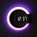 Miniatyrbild 2 av 7: #Väggklocka digital klocka med fjärrkontroll glödande mångfärgad atmosfär#