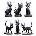 Miniatyrbillede 1 af 5: #6 stk. heks sort kat Jiji, anime tegneserie figur legetøjs ornamenter#