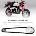 Miniatyrbild 4 av 5: 420 78 Länkar 3-Hål 29T 120mm Bakre Växel 14T Kedja Svänghjulssats för Z50A Z50 Z50R Z50J Monkey Bike