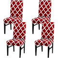 Miniatyrbild 3 av 5: *Stolskydd, 4-pack stretchiga stolskydd för matsalsparty De*