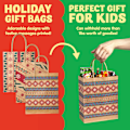 Miniatyrbillede 5 af 5: #10 Julegaveposer i Kraftpapir med Assorterede Juleprint til Kraft#