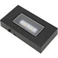 Miniatyrbild 1 av 4: LED Ljusbas, Rektangulär USB Flerfärgad Ljusdisplay Basstativ för Kristallstatyer, Smycken (Svart) --WHBYV