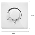 Miniatyrbild 2 av 5: Takfläktkontroll - 220V 10A Väggströmbrytare för 15-300W Dimmer - Typ 86