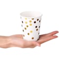 Miniatyrbilde 5 av 5: *100 stk/sett 9 oz gullprikkede papirkopper Sett med 100 stk gull engangskopp Papirkopper Kopper*