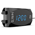 Miniatyrbillede 3 af 4: *Motorcykel LED-display digitale målere, 2 i 1 voltmeter ur*