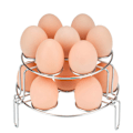 Miniatyrbillede 1 af 5: #Stykker Ægdamper Kurv Stativ Damper Stativ Dampmadlavning til Æg Damper Med To Dampmåtter Uden Æg#
