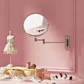 Miniatyrbillede 2 af 5: *8 tommer dobbeltsidet LED makeup spejl, vægmonteret forstørrende spejl*
