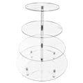 Miniatyrbillede 1 af 5: 4-lags Rund Cupcake Stand Fortykket Akryl Cupcake Holder Desserttårn Kage Stand til Bryllup Fødselsdagsfester