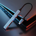 Miniatyrbilde 4 av 5: USB 3.0 Utvidelseshub med SD-kortleser Plug-and-Play Rask Dataoverføring Koble Splitter Hub Hjemmeforsyning