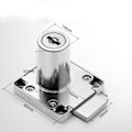 Miniatyrbillede 1 af 5: *2 stk. Hvid Push Lock Zinklegering Skrivebordsskuffe Låsecylinder Pels*