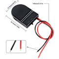 Miniatyrbillede 2 af 5: Kryp Pakke med 20 Cr2032 Batteriholder, Generel Knapcelle Batteriadapter Clip Socket On/off Kontakt, 1 X 3v Cr2032 Knapcelle Batteriholder Til LED