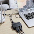 Miniatyrbillede 4 af 5: Netværks Splitter Stabil Output Plug Play 100m Transmission Høj Hastighed Klare Videosignaler Internetdeling 3 i 1 RJ45 Netværks Ethernet Splitter