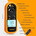 Miniatyrbild 5 av 5: /#/Handhållen anemometer, lätt digital vindmätare,/#/