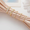 Miniatyrbillede 3 af 5: Stabelbare guldringe til kvinder, der ikke anløber, trendy, fine 14K guldbelagte stabelbare cubic zirconia tommelfingerring