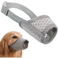 Miniatyrbilde 2 av 5: Hundemaske Myk Mesh Maske (Grå, Stor) - Justerbar Pustende