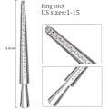 Miniatyrbilde 2 av 5: Ringmålerverktøy, aluminiums ringdor og fingerstørrelsesmålere (metall ringmålerverktøysett)
