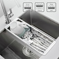 Miniatyrbillede 5 af 5: Over the Sink Dørslag Si Kurv Rustfrit Stål - Vask Grøntsager og Frugter, Dræn Kogt Pa