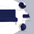 Miniatyrbild 5 av 5: /#/Soffaöverdrag utan armstöd 3-sits universell stretch Clic C/#/