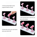 Miniatyrbild 2 av 5: 2 Set Rosa Nagelhållare för Press-on Nageldisplayer, Magnetiska Lösnagelshållare för Målningsövningar, Akryl Nagelkit Tillbehör Fo