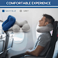 Pikkukuva 1 / 5: Keskiharmaa - Ilmatäytettävä Matkapyyhe Airplane Cushion Travel P