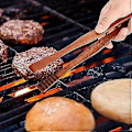 Miniatyrbillede 2 af 5: Træ Grilltang til BBQ, Buffet, Brød, Bøf, Serveringsværktøj (26cm)