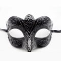 Miniatyrbillede 4 af 4: Glitter Venetiansk Maske Midnatts Sort Venetiansk Maskerade Venetia