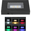 Miniatyrbild 4 av 4: LED Ljusbas, Rektangulär USB Flerfärgad Ljusdisplay Basstativ för Kristallstatyer, Smycken (Svart) --WHBYV