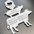 Miniatyrbild 2 av 4: 3 st Grillgåva Män Make Grilla Fest, Kötttemperatur Magnet, Köttrökningsguide