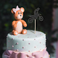 Miniatyrbilde 3 av 4: 24 stk 1 sett Unike Dessertpinner Bursdagsfest Cupcake Toppers (Svart)