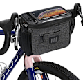 Miniatyrbillede 2 af 5: Sort - 6L Cykelstyr Bag, Vandafvisende Forpose, Stor Kapacitet