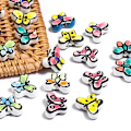 Miniatyrbillede 3 af 4: 20 stk. Butterfly Porcelæn Perler, Håndlavede Farverige Butterfly Ch