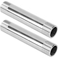 Miniatyrbillede 4 af 5: 98mm han gevind rustfri stålrørsfittings (2 stk.) (størrelse: 3/4\"bsp)