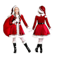 Miniatyrbild 2 av 4: Jul Barn Kostym Jultomte Prinsessklänning Performance Kläder M