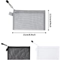Miniatyrbillede 1 af 5: 3 Pak Transparent Mesh Blyantsæt med Lynlås til Makeup og
