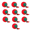 Miniatyrbillede 1 af 2: 10 stk. Tomatformede Nålepude DIY Håndværk Værktøj til Syning