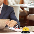 Miniatyrbild 5 av 5: Diskbåge, Receptionsklocka, Bordsklocka, Klocka, Ringande Service