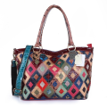 Miniatyrbilde 1 av 7: #Skulderveske i skinn, håndveske, crossbody-veske, vintage saueskinn#