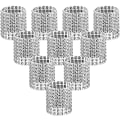Miniatyrbilde 2 av 5: (Sølv, 50 stk) 50 stk Serviettringer Blanke Rhinestone Serviettringer