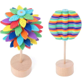 Miniatyrbild 2 av 5: Träleksak för avkoppling i form av en lollipop, gigantisk roterande konstlollipop