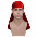 Miniatyrbillede 3 af 7: #(Rød) Fløjl Bandana med ekstra lang hale og brede stropper#